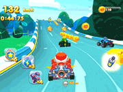 Флеш игра онлайн Мультфильм гонки 3D / Cartoon Racing 3D