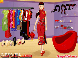 Флеш игра онлайн Стойка китайского женского халата