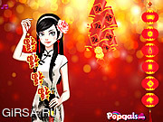 Флеш игра онлайн Китайский Весенний Фестиваль Одеваются / Chinese Spring Festival Dress Up