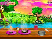 Флеш игра онлайн Шоколадный Рецепт Миндальный Торт  / Chocolate Almond Cake Recipe
