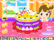 Флеш игра онлайн Шоколадный Торт Chic Фруктов / Chocolate Fruit Cake Chic