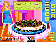 Флеш игра онлайн Оформление шоколадного торта