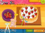Флеш игра онлайн Праздничный шоколадный торт с клубникой / Chocolate Strawberry Birthday Cake 