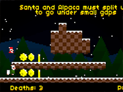 Флеш игра онлайн альпака Рождественские приключения / Christmas Alpaca Adventure