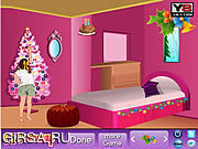 Флеш игра онлайн Рождество Спальня Декор / Christmas Bedroom Decor