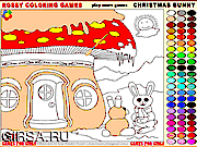 Флеш игра онлайн Рождественский Кролик 2 - Rossy Раскраски Игры / Christmas Bunny 2 - Rossy Coloring Games