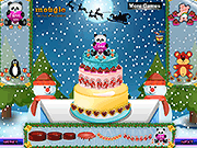 Флеш игра онлайн Рождественский Торт Декор 