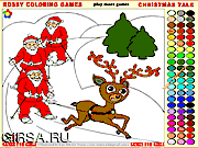 Флеш игра онлайн Рождественские раскраски 4 / Christmas Coloring 4 