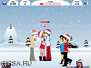 Флеш игра онлайн Рождественский флирт / Christmas Flirty Kiss