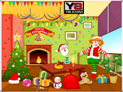 Флеш игра онлайн Украшение зала к Рождеству