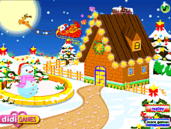 Флеш игра онлайн Украшение рождественского дома / Christmas House Decorating