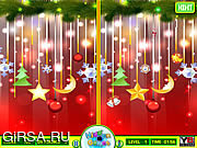 Флеш игра онлайн Рождественские орнаменты. Найти отличия