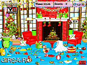 Флеш игра онлайн Рождественская вечеринка / Christmas Party Cleanup 