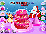 Флеш игра онлайн Украшение рождественского сладкого пирога / Christmas Sweet Cake Decoration 