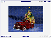 Флеш игра онлайн Рождественская елка - пазл / Christmas Tree Delivery Jigsaw 