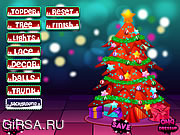 Флеш игра онлайн Дизайн новогодней елочки