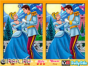 Флеш игра онлайн Золушка  / Cinderella & Prince 6 Diff Fun