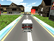 Флеш игра онлайн Город Симулятор Скорой Помощи / City Ambulance Simulator