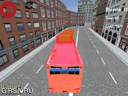 Флеш игра онлайн Городской автобус парковка 3D