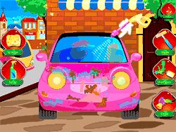 Флеш игра онлайн Помой мою новую розовую машину