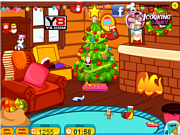 Флеш игра онлайн Дед Мороз идет! / Clean Up For Santa Claus 