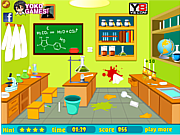 Флеш игра онлайн Уборка лаборатории