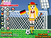Флеш игра онлайн Клое Братз и футбол / Cloe Bratz Soccer Dress Up 