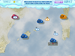 Флеш игра онлайн Война тучь снегопад