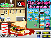 Флеш игра онлайн Украшение сэндвича / Club Sandwich Decoration