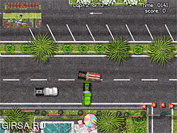 Флеш игра онлайн Прибрежные городские грузовики / Coastal Town Trucks