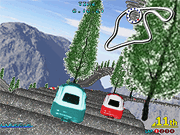 Флеш игра онлайн Автомобили Каботажное Судно: Поворот Дорожки / Coaster Cars: Twist Track