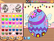 Флеш игра онлайн Наряд для Пасхи / Color Girls Easter Eggs Painting