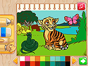 Флеш игра онлайн Цвет Мне Животные Джунглей / Color Me Jungle Animals