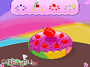Флеш игра онлайн Красочный декор пончиков