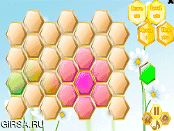 Флеш игра онлайн Разноцветные пчелы