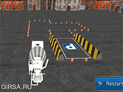Флеш игра онлайн Строительство грузовик 3D в webgl / Construction Truck 3D Webgl