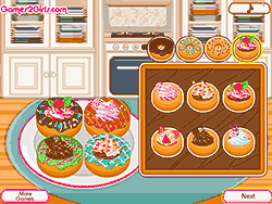 Флеш игра онлайн Кулинарное Безумие: Домашние Пончики