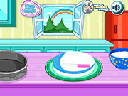 Флеш игра онлайн Готовить Радужный Торт / Cooking Rainbow Birthday Cake