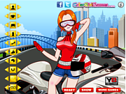 Флеш игра онлайн Девчушка на мотоцикле