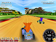 Флеш игра онлайн Крутая гонка 3D / Crash Bandicoot 3D