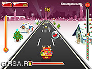 Флеш игра онлайн Сумасшедший Санта-Racer / Crazy Santa Racer