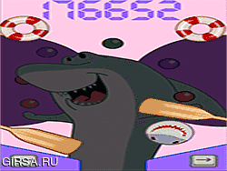 Флеш игра онлайн Сумасшедший Шар Акулы / Crazy Shark Ball