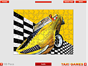 Флеш игра онлайн Сумасшедшее такси. Мозайка / Crazy Taxi Jump 