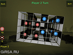 Флеш игра онлайн Кубо-шашки 3D ИИИ / Cubo-Checkers 3D III