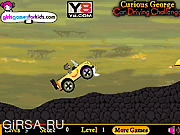 Флеш игра онлайн Любопытный Джорж на грузовике / Curious George Car Driving Challenge Game 
