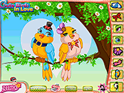 Флеш игра онлайн Милые птицы в любви