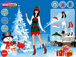Флеш игра онлайн Милая Рождественская девочка