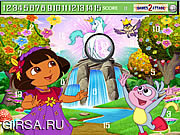Флеш игра онлайн Милая Даша. Скрытые цифры / Cute Dora Hidden Numbers