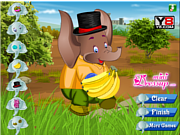 Флеш игра онлайн Розовый слоненок / Cute Elephant Dresup 