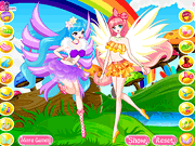 Флеш игра онлайн Милые Феи Одевалки / Cute Fairies Dress Up